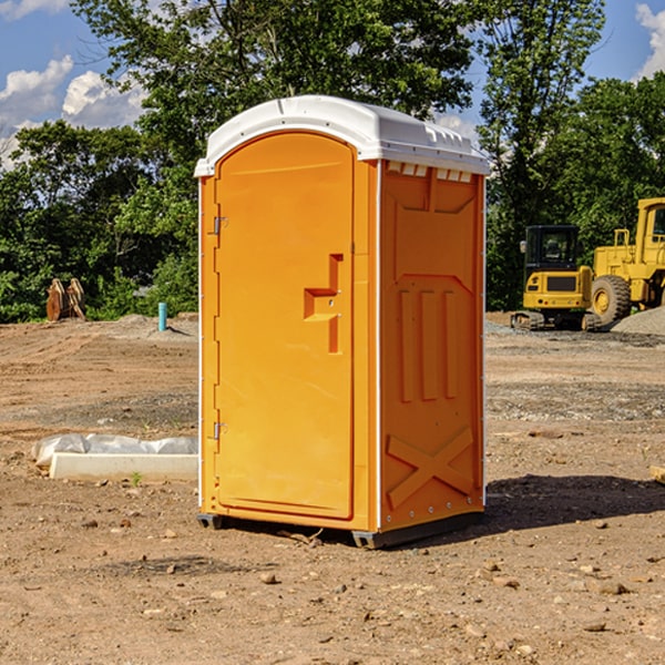 how often are the porta potties cleaned and serviced during a rental period in Cache